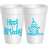 (Local Pickup Only)Happy Birthday Funky Cake - Aqua